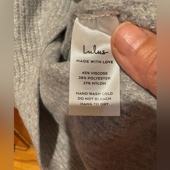 Lulus Pretty Cute Heather Grey Mock Neck Backless Sweater - Picture 13 of 17